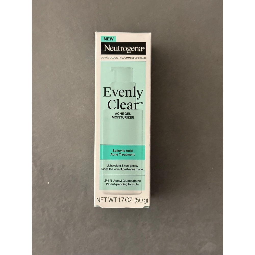 Neutrogena Evenly Clear Acne Gel Moisturizer Salicylic Acid 1.7oz 50g NEW
